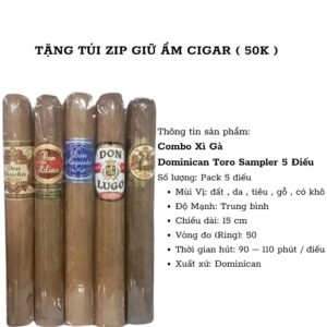 Combo Xi Ga Dominican Toro Sampler 5 Dieu 2