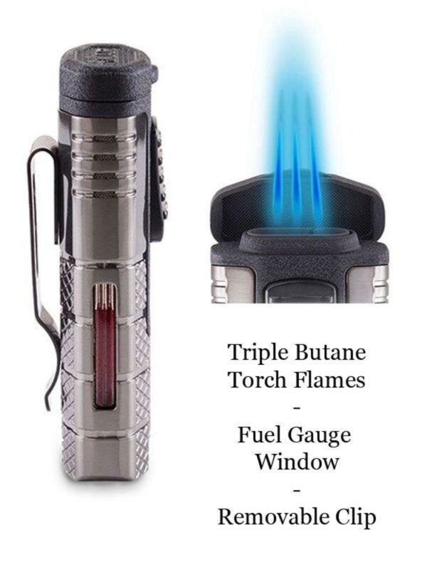 Bật Lửa Khò Xì Gà Xikar Tactical Triple Jet Flame