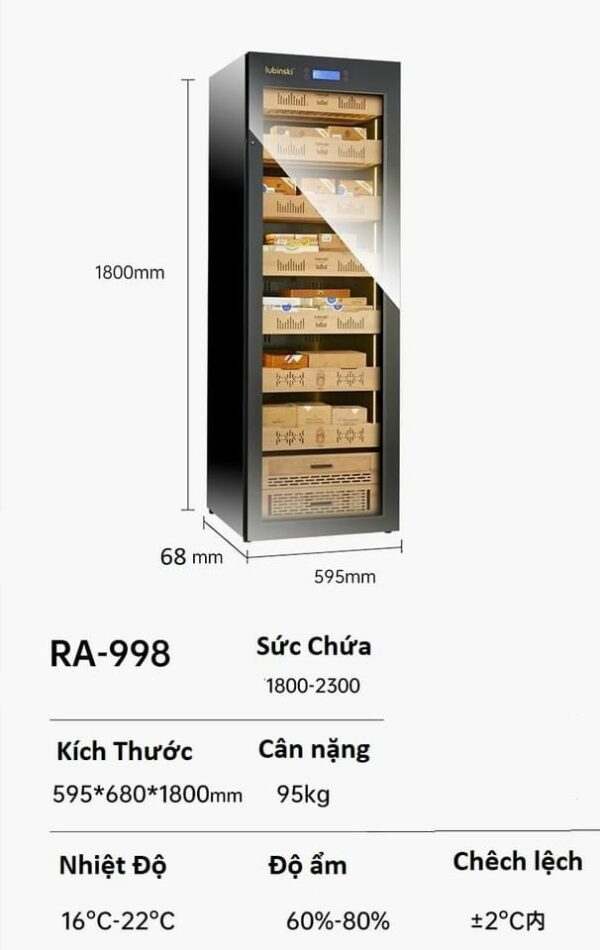 Tủ Bảo Quản Xì Gà Lubinski RA998